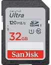 SanDisk Ultra 32 GB SDHC SD C10 U1 Flash Memory Card 120MB/s UHS-I HD SDSDUN4-032G-GN6IN 